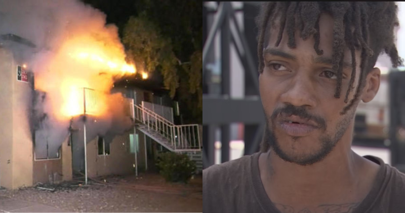 Brave homeless man becomes lifeguard during apartment fire, saves mother, daughter and pets