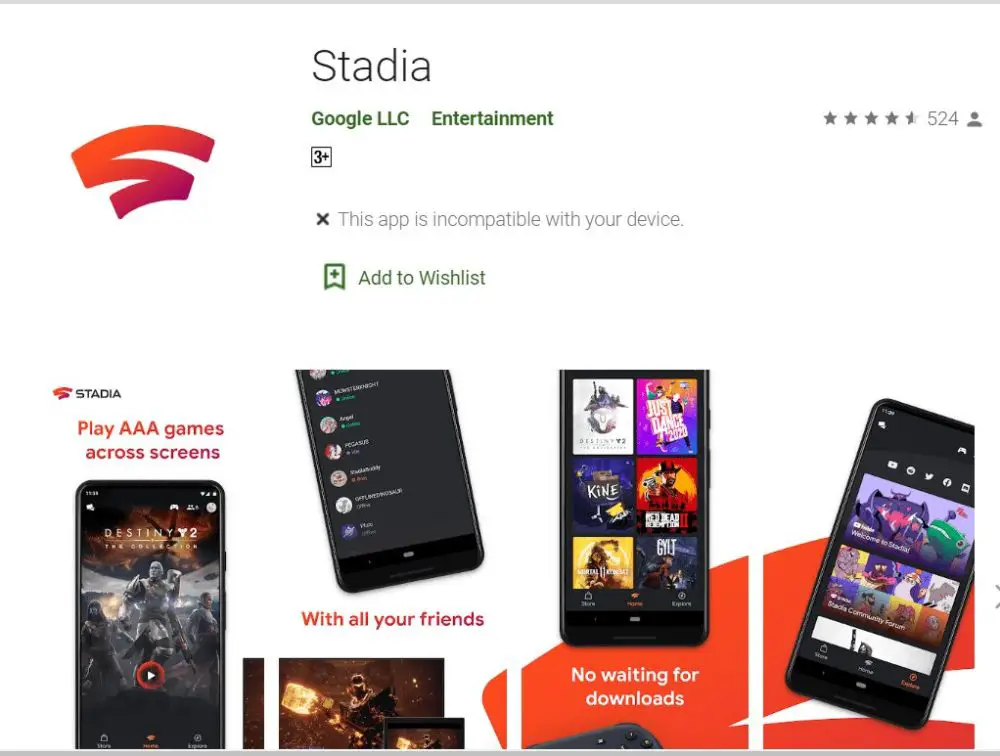 Get ready for the Google Stadia app right now