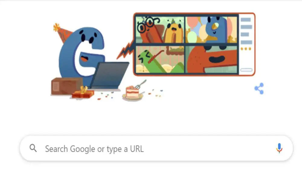 Google celebrates its 22nd birthday with a special doodle