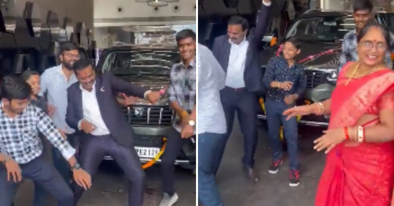 Happy Car Buying: Family dances and rejoices on delivery of new car, Anand Mahindra reacts