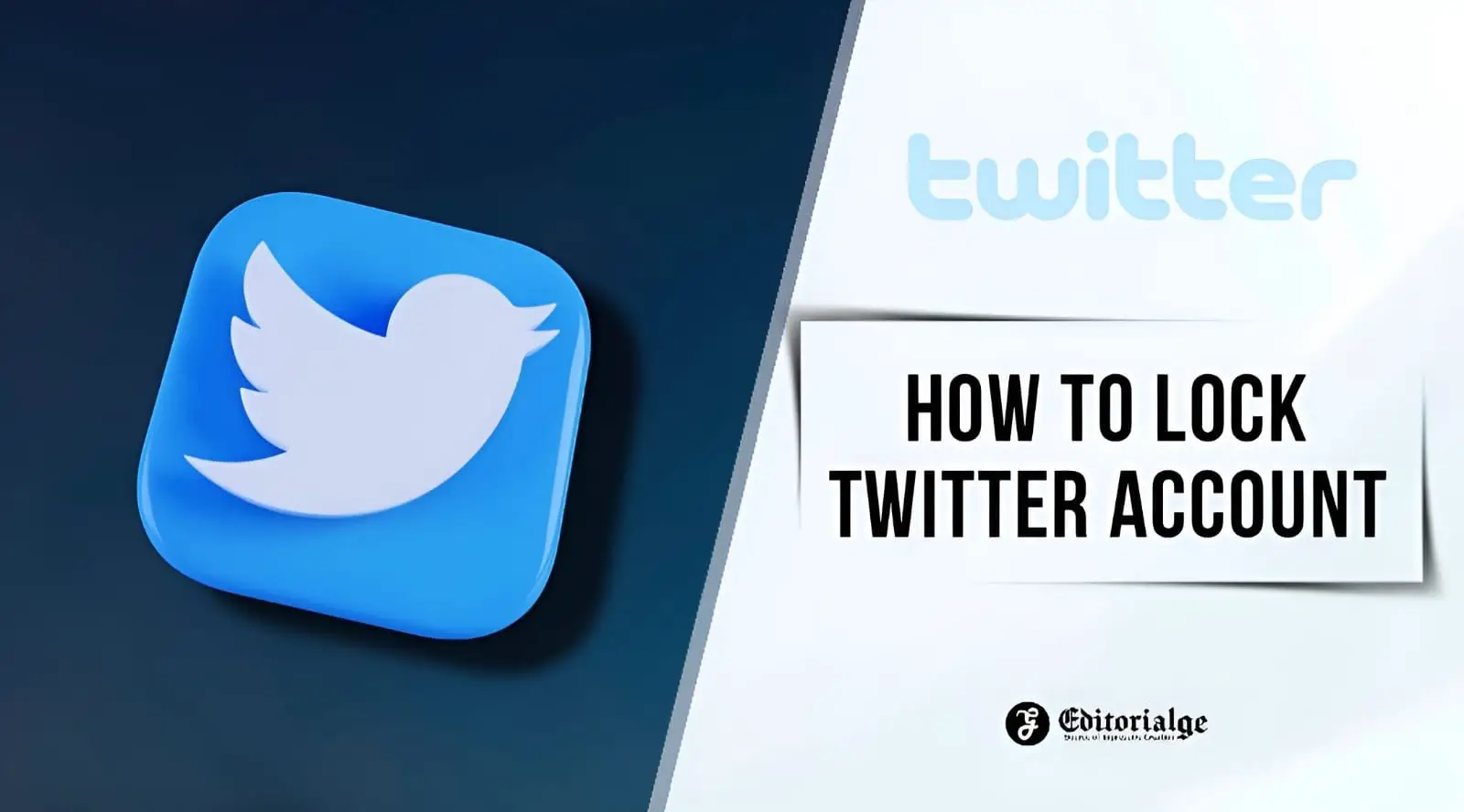 How to lock twitter account