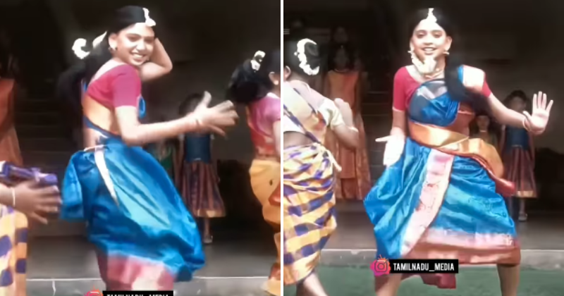 Tamil Nadu: Video Of Dance Performance Of Children In Saree Combining Traditional Grace With Modern Movements Goes Viral