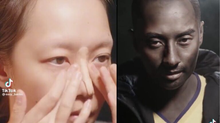 Viral video: the transformation of a woman into Kobe Bryant using makeup has left netizens divided