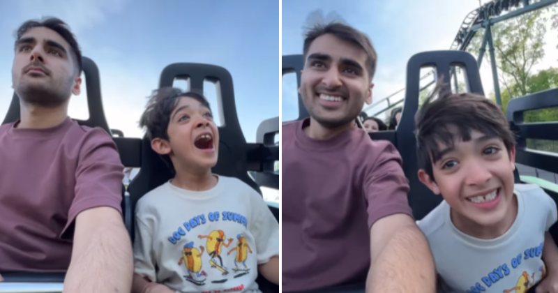 A boy's hilarious reaction to riding his first roller coaster has the internet cracking up.