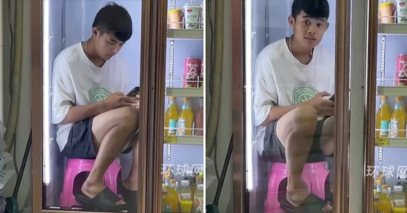 Chinese man opts to cool down inside fridge as Mercury hits 37°C in Guangdong