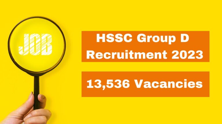 HSSC Group D Recruitment 2023: Application process begins for more than 13,500 open positions;  Apply at hssc.gov.in