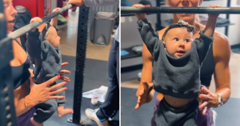 How far is too far?  Video of a 3-month-old doing Draw Flak pull-ups