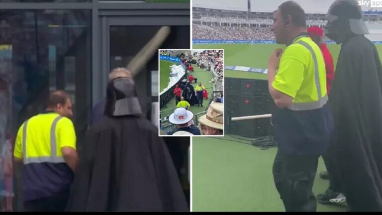 Is Darth Vader under arrest?  Lookalike Banned From England And Australia Ashes Test Series By Security