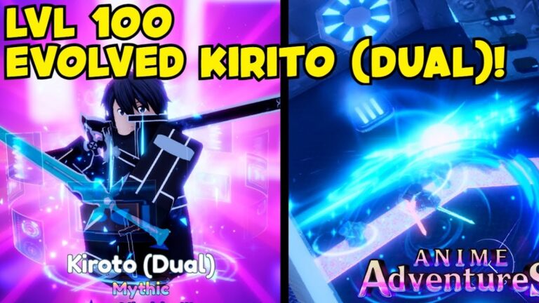 Kirito Anime Adventures Lvl 100 Evolved Kirito (Dual)