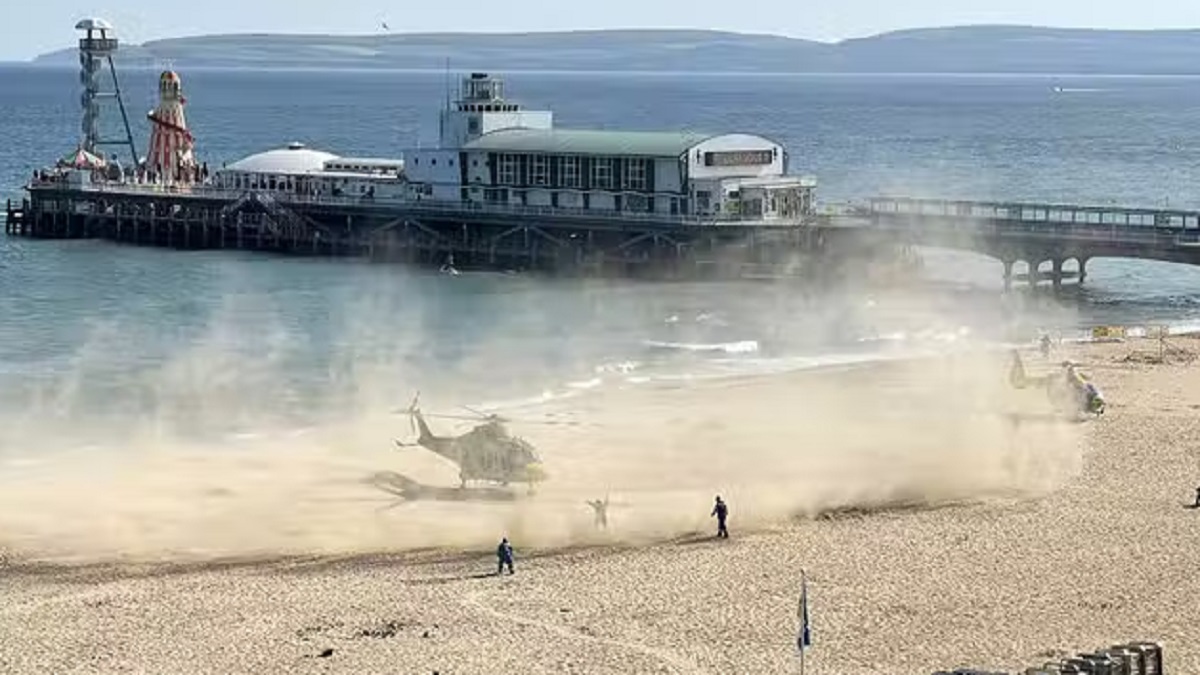 LOOK: Video of the Bournemouth beach incident shows a 17-year-old boy and a 12-year-old girl killed on the spot