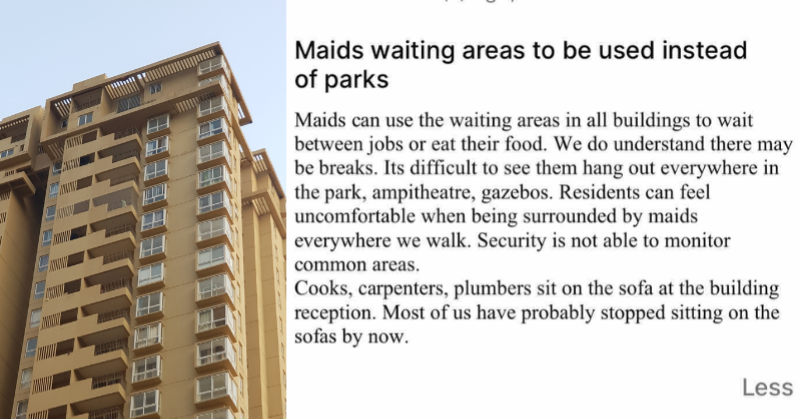 'Maid waiting areas to be used instead of parks': Bengaluru society faces backlash over recent notice