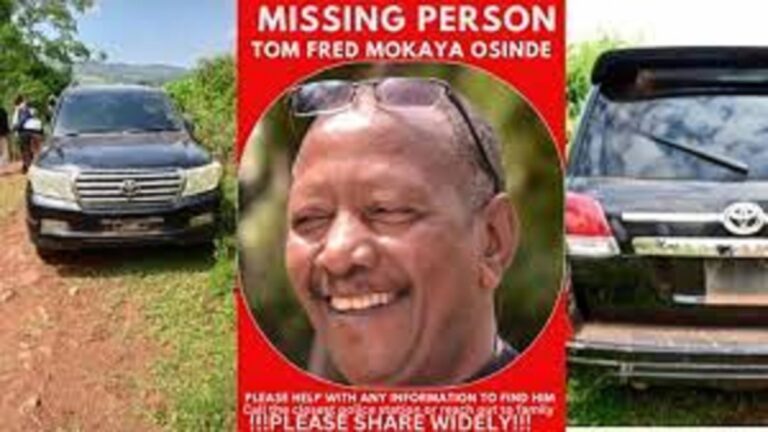 Missing: Where was Tom Mokaya Osinde last seen?  Former official Treasury car found wrecked in Kilgoris