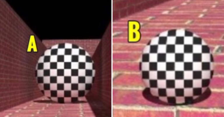 Optical illusion: can you tell which ball is bigger?