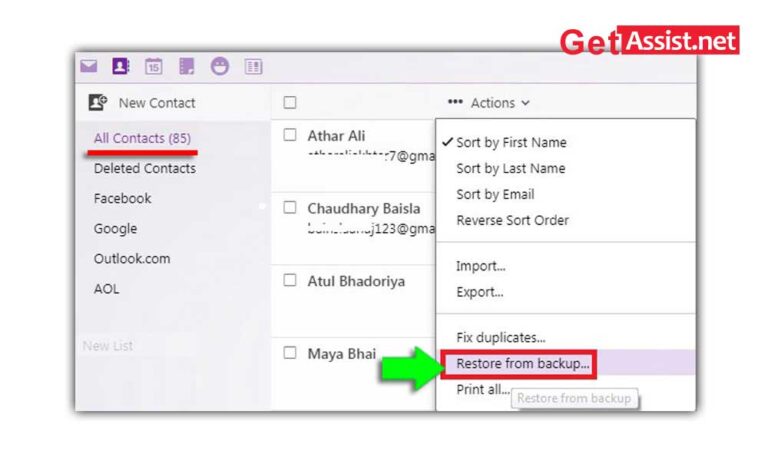 Recover Yahoo Contacts with Blink of An Eye