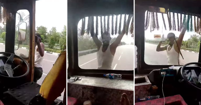 Truck driver’s risky stunt goes viral, sparking backlash online