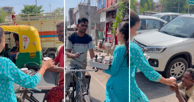 Watch: Woman Gives Cold Lassi To Rickshaw Pullers And Street Vendors, Wins Hearts