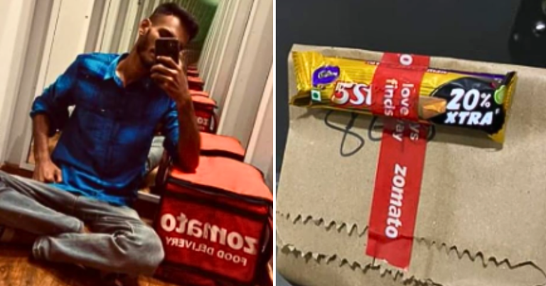 Zomato delivery executive gives customers chocolates with every order to celebrate their birthday