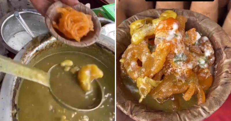'Enough Internet for Today': Vendor seen selling Jalebi drenched in Aloo Sabzi and curd.  We can't even!