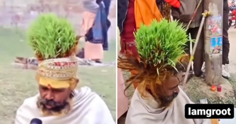 I am Groot – Man grows vegetables on his head, says roots often tear his scalp