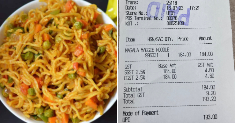 ‘I don’t know how to react’: Woman pays Rs 193 for Maggi at airport, shares photo of receipt