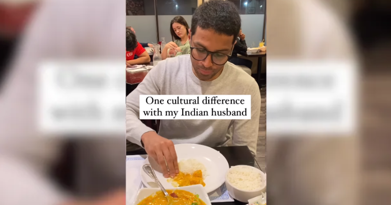 Indian husband and American wife show cultural differences in this viral video