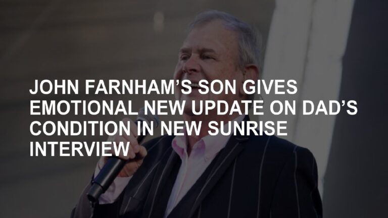 John Farnham’s son gives an update on his father’s health in Sunrise interview