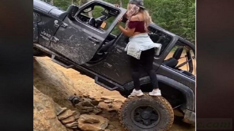 LOOK: The viral video of the girl Jeep Wrangler generates scandal and controversy online