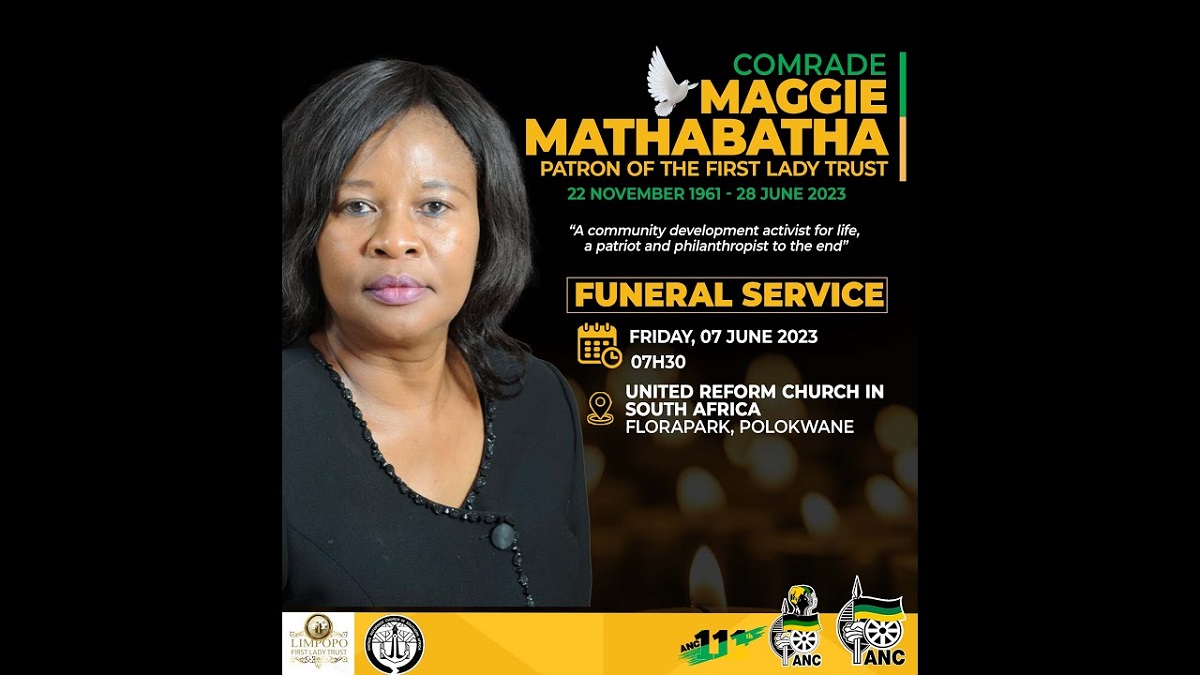 Maggie Mathabatha Funeral Service Vice President Paul Mashatile attends the funeral of the late Mme Matlotlo