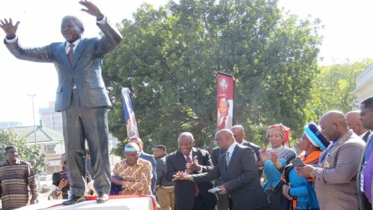 Nelson Mandela statue unveiled by Ramaphosa in honor of his 105th birthday