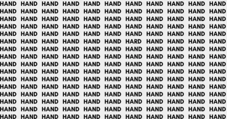 Optical Illusion: Figure out the word ‘hard’ within ‘hand’ in just 12 seconds!