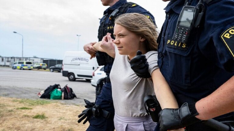 PHOTOS: Greta Thunberg arrested at tanker protest in Sweden