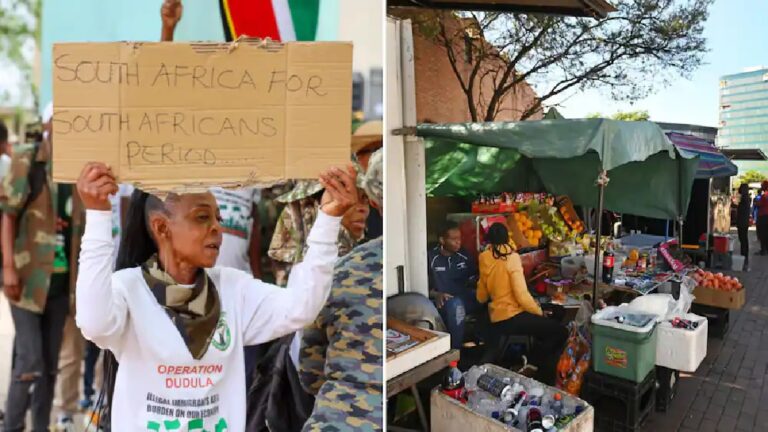 Protest in Marabastad against illegal and undocumented immigrants living in South Africa