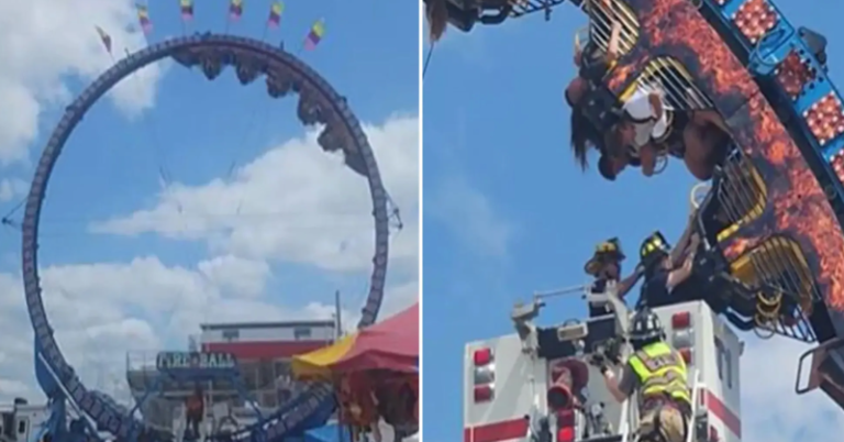 Roller coaster riders trapped upside down for hours due to ‘mechanical failure’ at Wisconsin festival