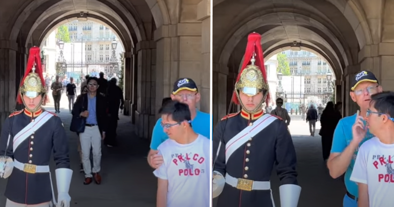 The Royal Guard shocks the Internet and breaks the protocol for tourists with Down syndrome