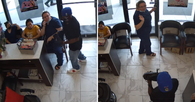 Viral video alert: Burglar gives up and leaves empty-handed after people inside salon ‘ignore’ him