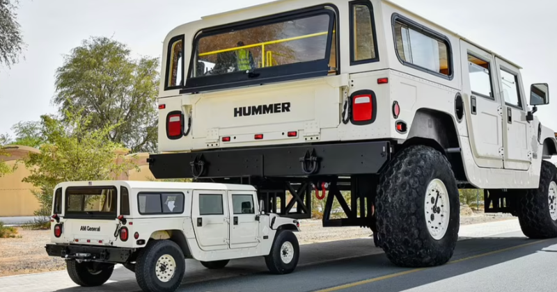 Watch: Dubai Sheikh's Incredible 46-Feet Hummer Stands Tall Among Other Vehicles