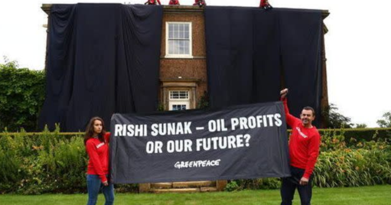 4 Climate Activists Arrested For Putting Black Fabric On Rishi Sunak's Home To Protest Oil Expansion