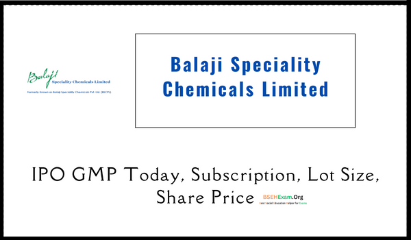 Balaji Speciality Chemicals IPO GMP Today