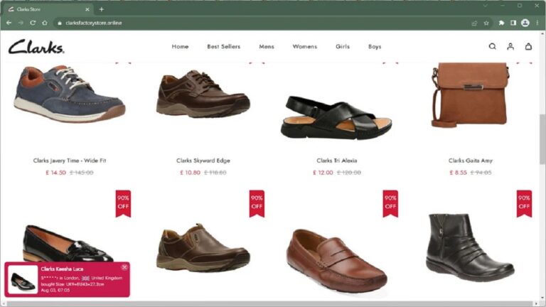 Clarks Seasonal Sale Online Scam Explained