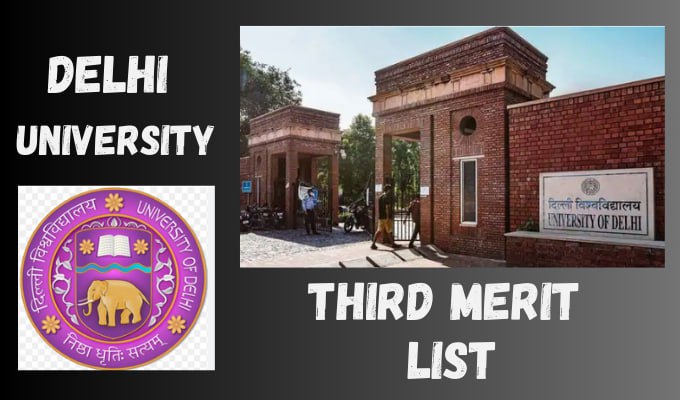 DU 3rd Merit List
