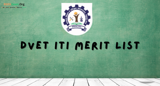 DVET ITI Merit List