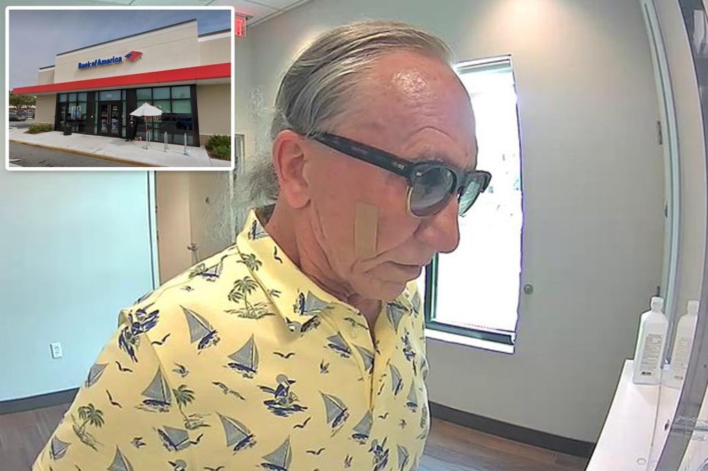 Florida man, 67, arrested by FBI for $650 bank robbery to pay rent