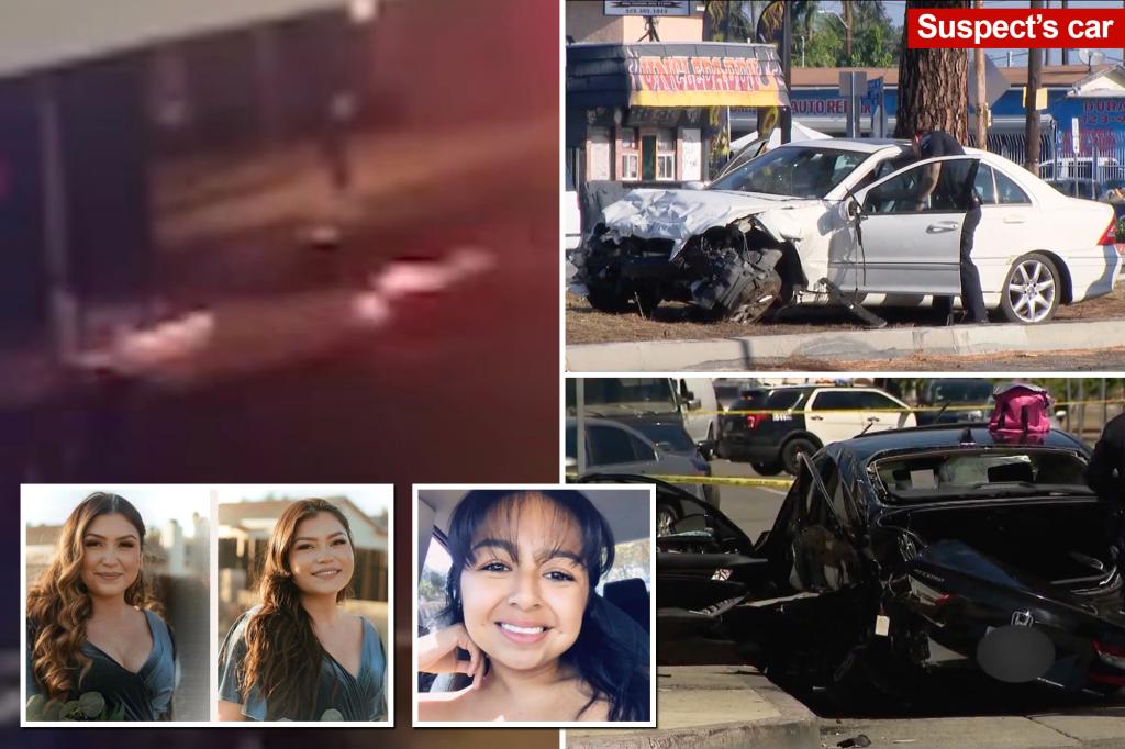 Gunman on parole for attempted murder crashes car into Uber at about 100 mph, killing 3 women: officials
