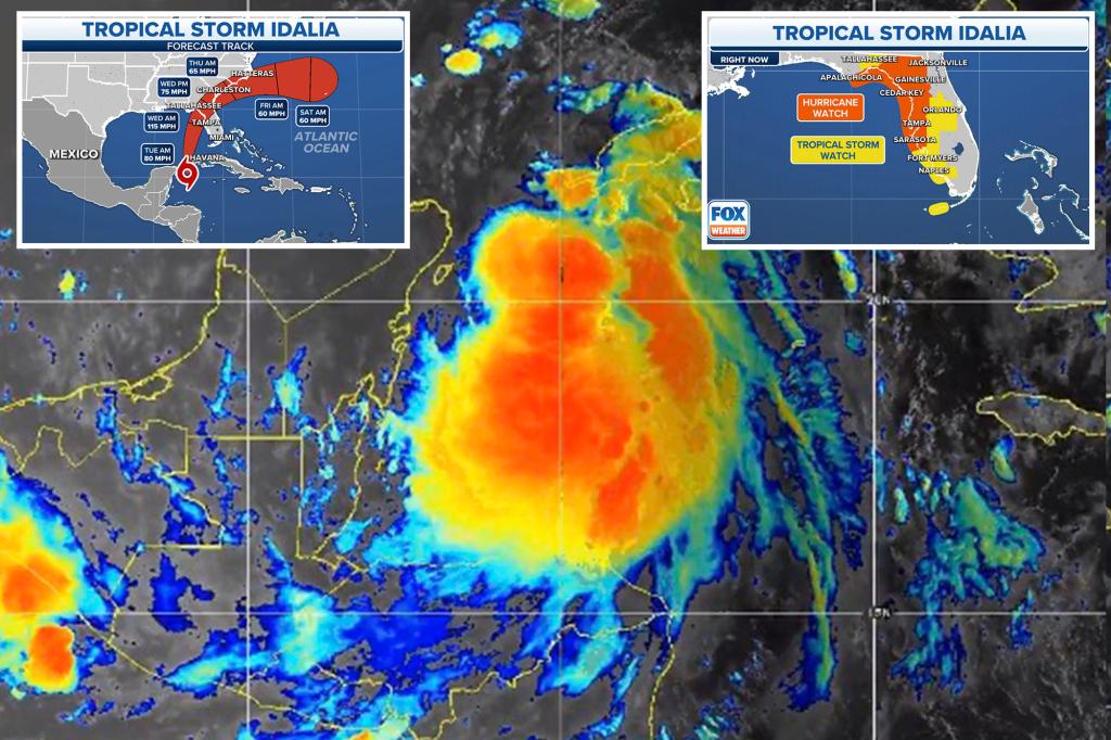 Idalia will make landfall Tuesday as a Category 3 hurricane in Florida