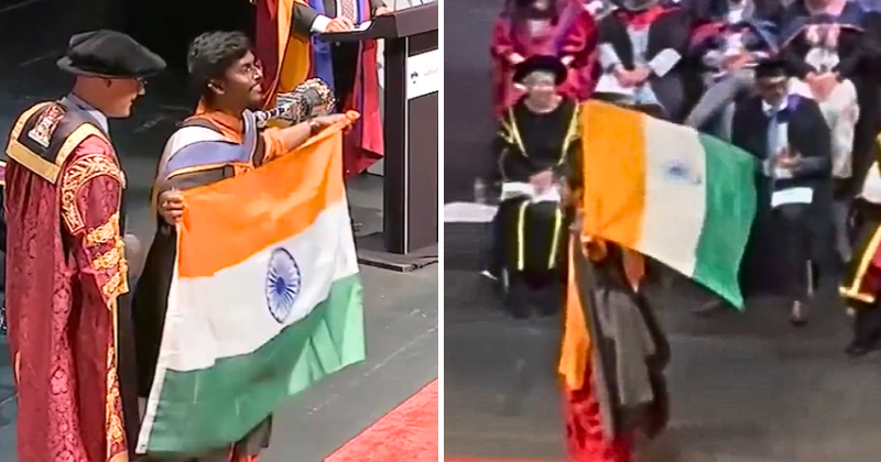 Indian Student Waves Tiranga At Graduation Ceremony Abroad, Desis Well Up With Pride