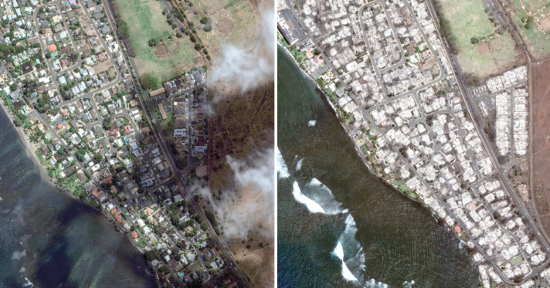 Nature's Wrath From Space: Lahaina Wildfire Devastation Caught On Satellite