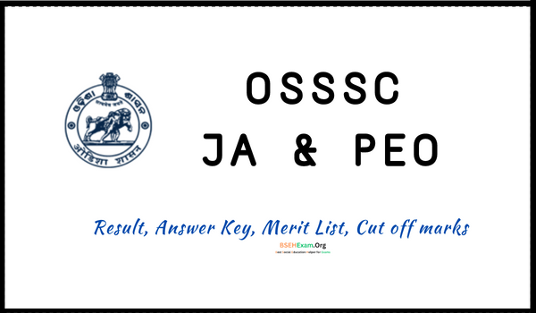 OSSSC JA & PEO Result