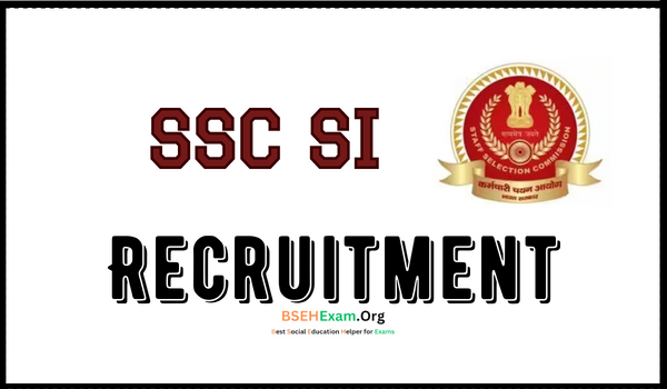 SSC SI Recruitment