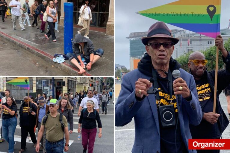 San Francisco's 'fatal loop' is in a can, but even the opposition group's 'positive walk' can't prevent open drug use and homelessness