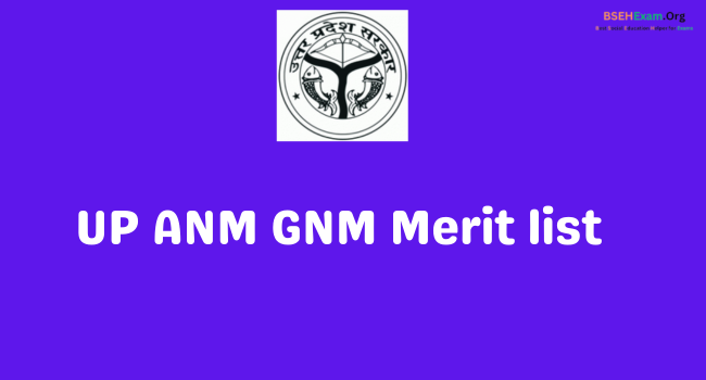 UP ANM GNM Merit list